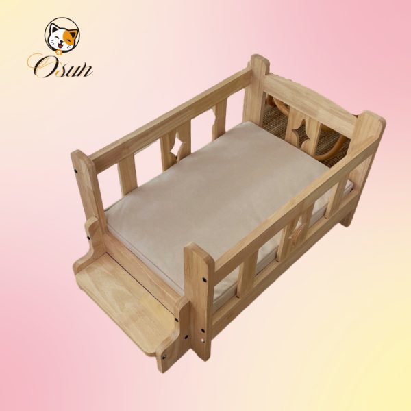 Osun Wholesale Wooden Cat Bed Frame CB-04 1