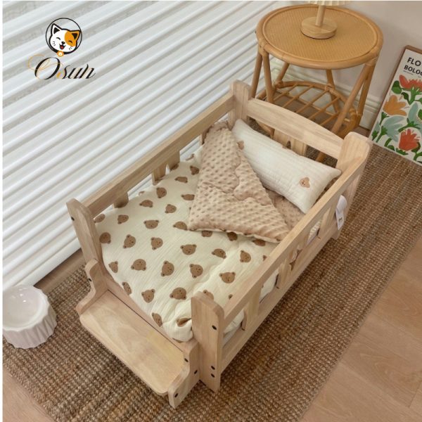 Osun Wholesale Wooden Cat Bed Frame CB-04 2