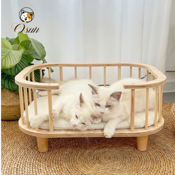 Osun Wholesale Wooden Crate Cat Bed CB-05 3