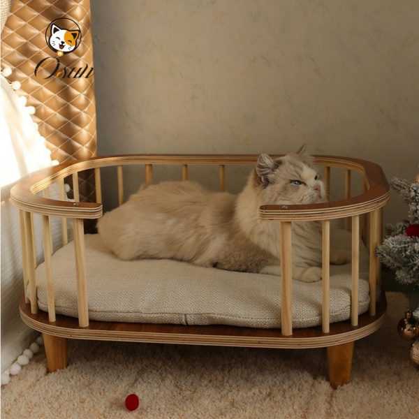 Osun Wholesale Wooden Crate Cat Bed CB-05 4