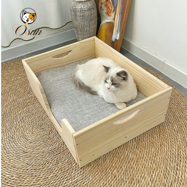 wholesale wooden cat bed 2